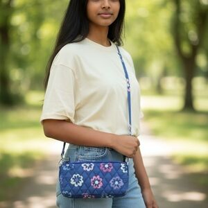 Vera Bradley Blue Floral Crossbody Bag